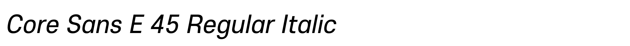 Core Sans E 45 Regular Italic image